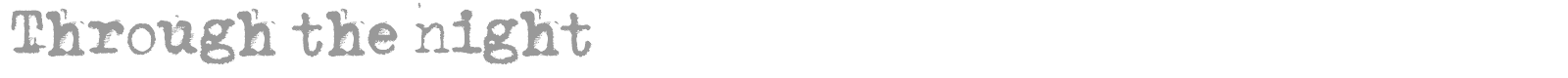 Through The Night font preview